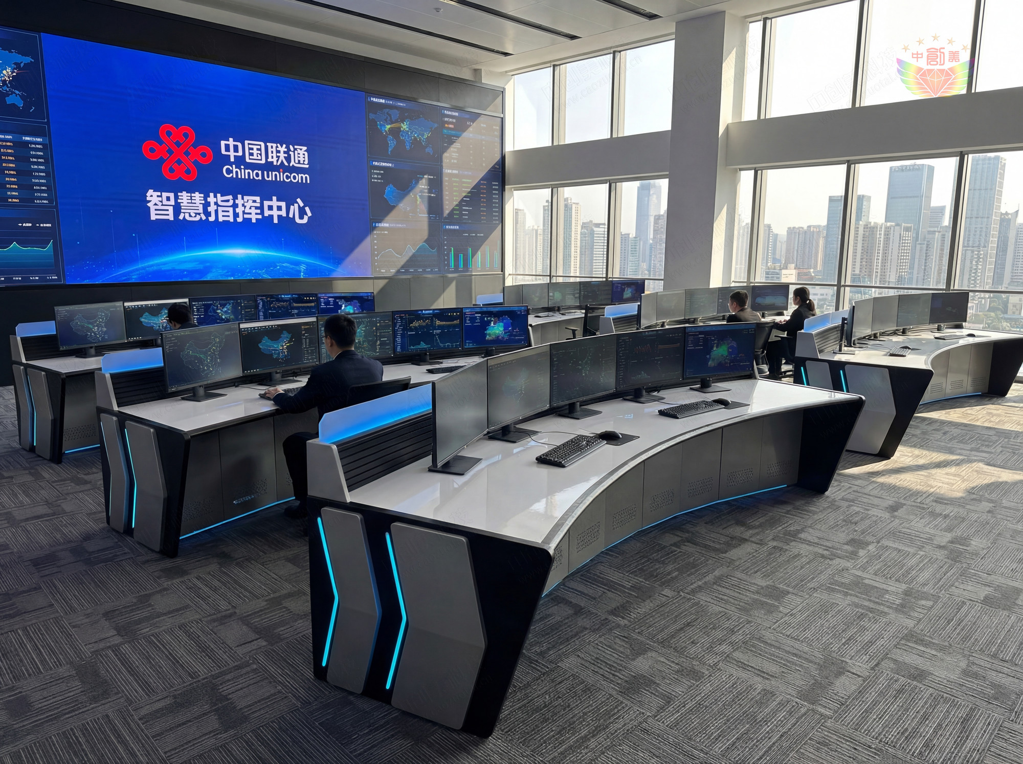 监控操作台照片