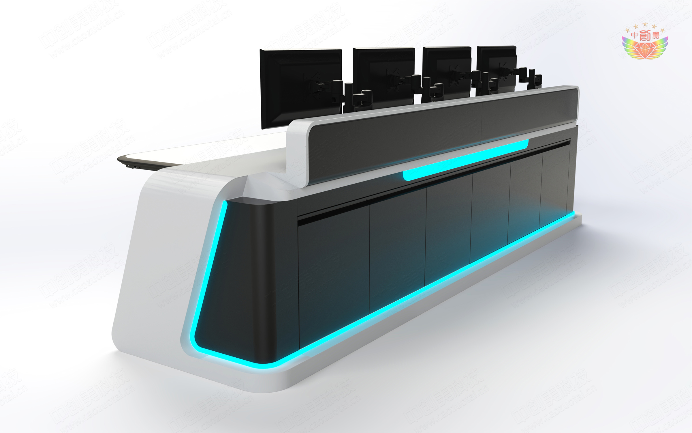 指挥中心监控操作台样式图