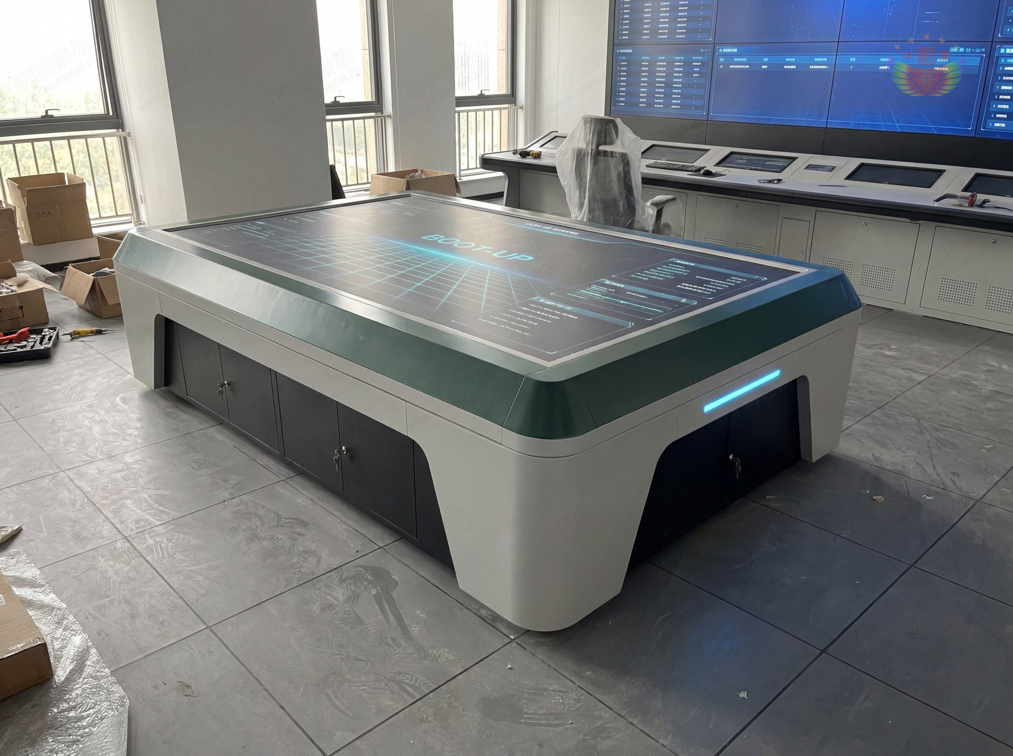 指挥中心多功能触控电子沙盘图片