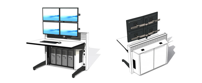 监控指挥室操作台样式图片