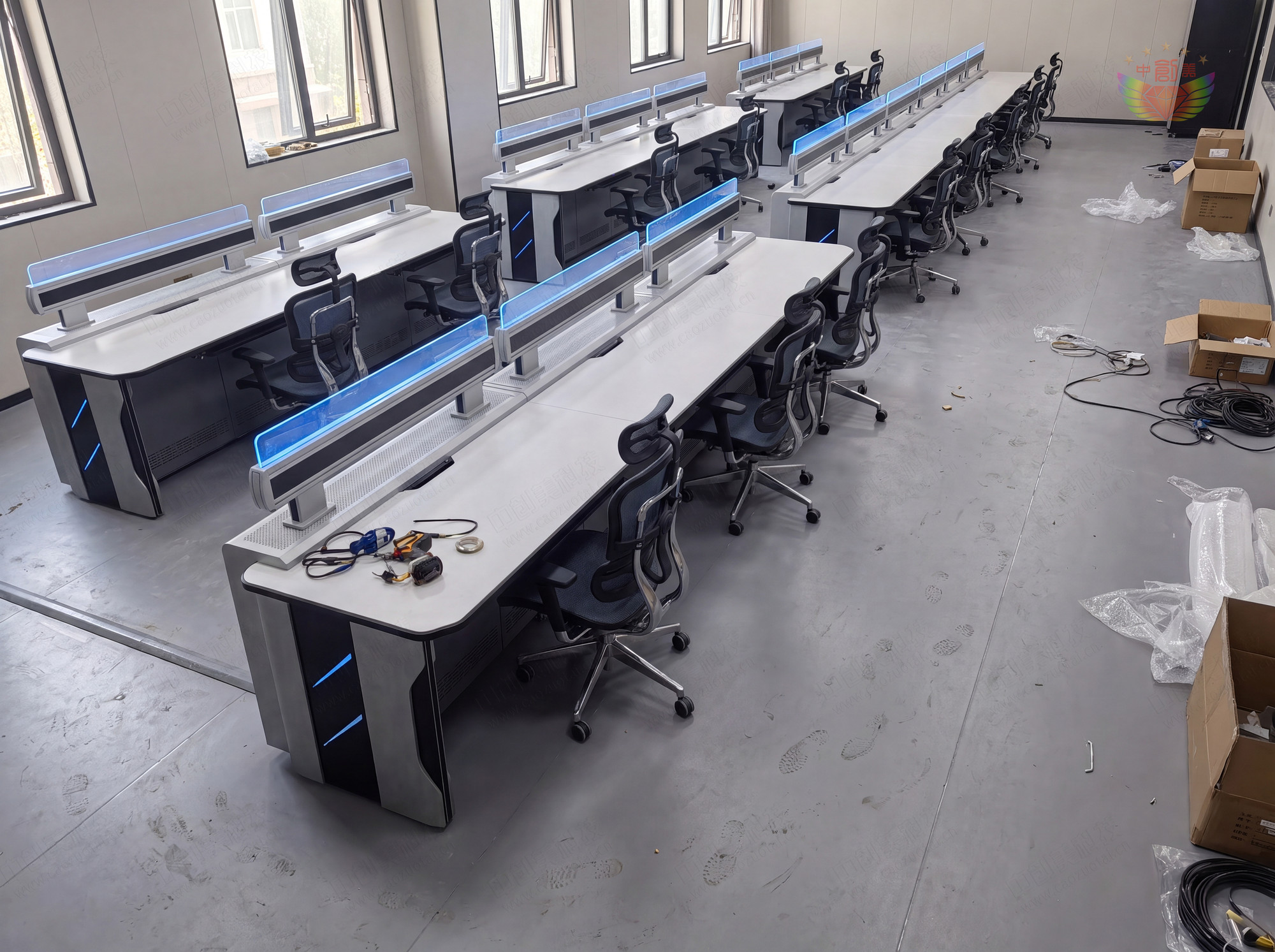 指挥中心操作台效果图