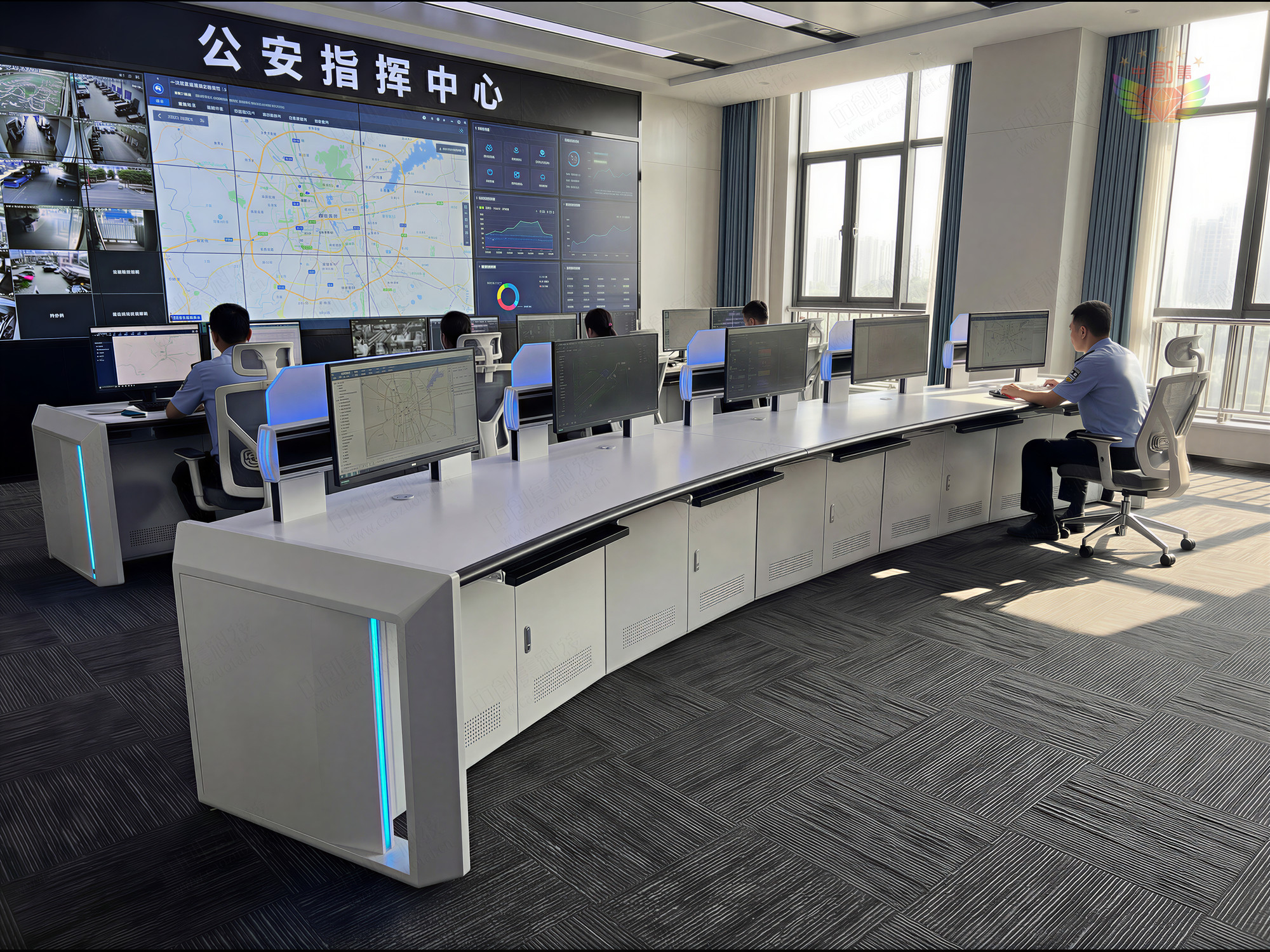 指挥中心操作台图片
