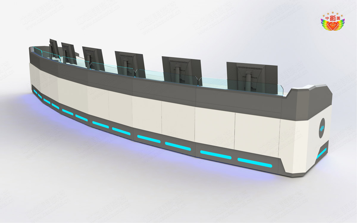 作战指挥中心控制台效果图