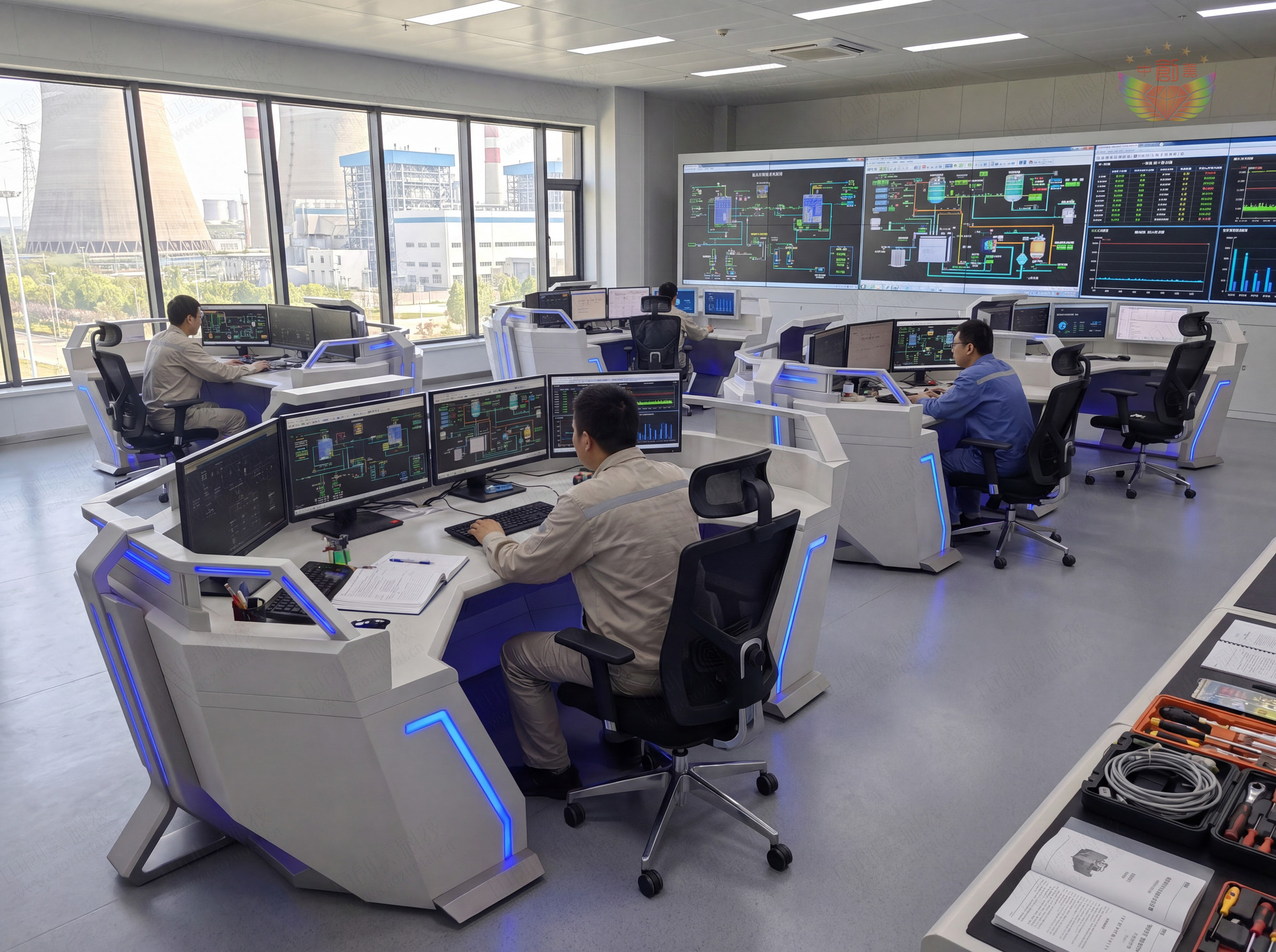 中控室操作台效果图