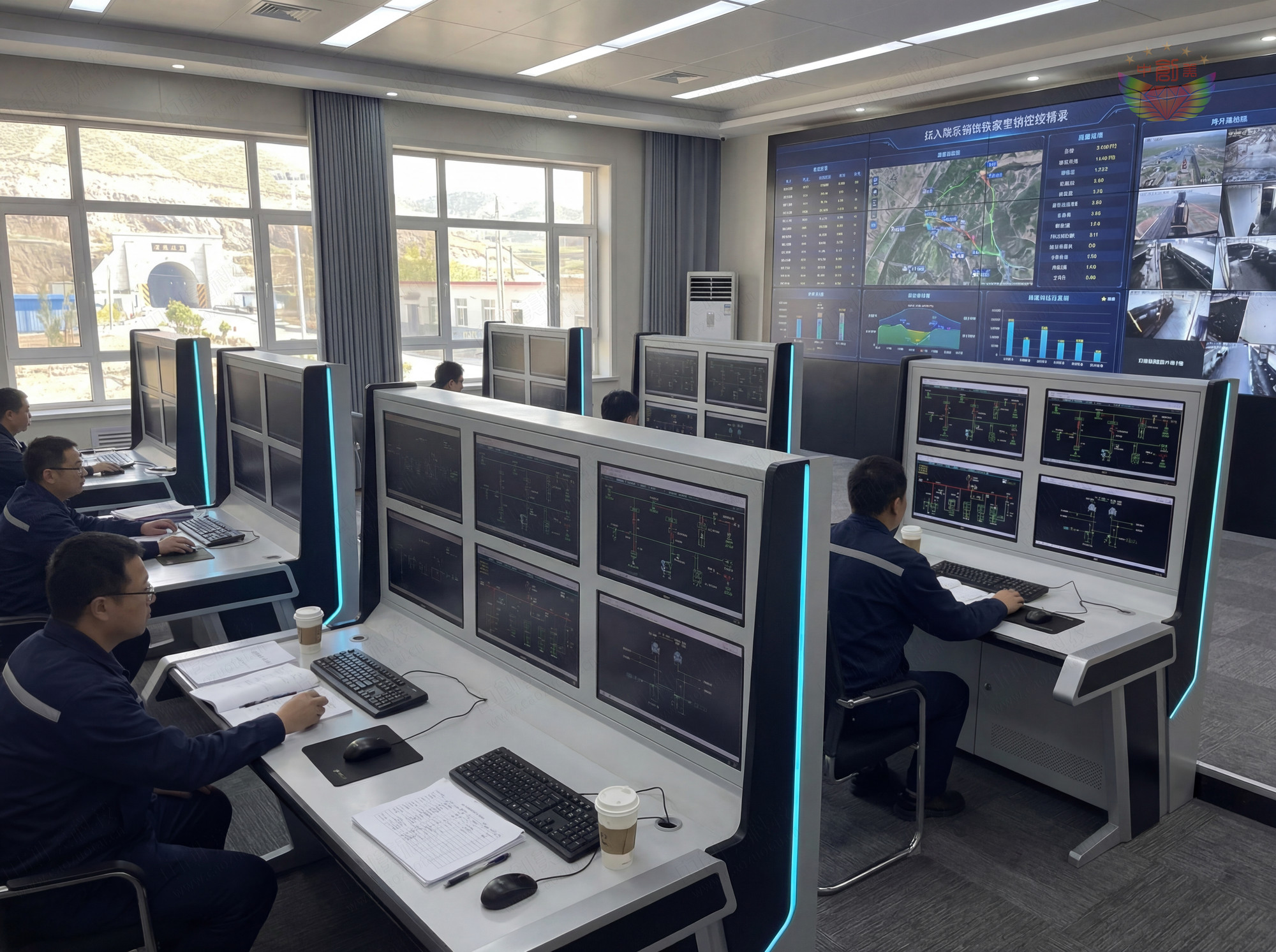 电网中控室操作台款式图