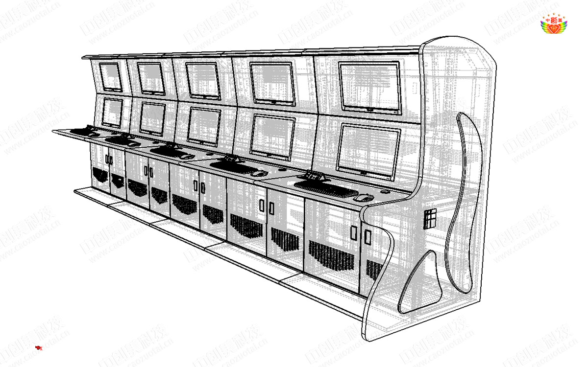 中控室操作台图片